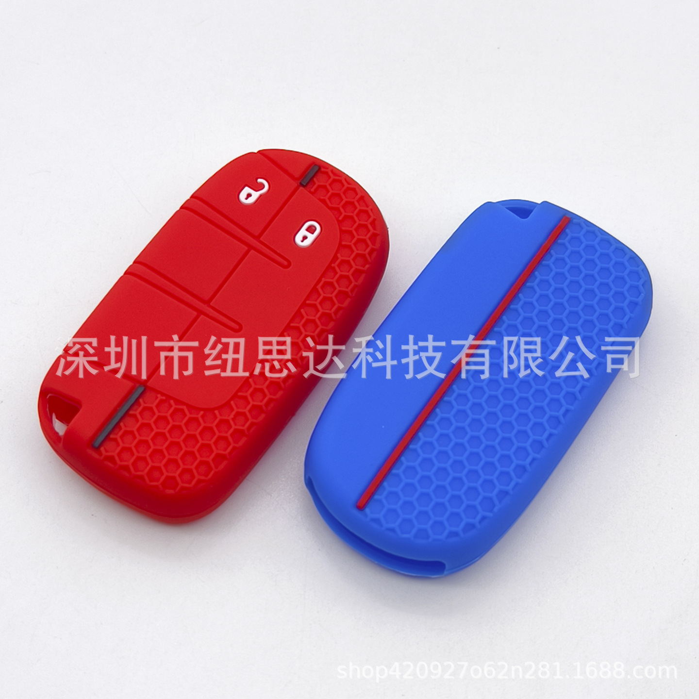 Suitable for 2-Button Chrysler Dodge Fiat Car Remote Control Key Hemisphere Pattern Soft Silicone Protective Cover