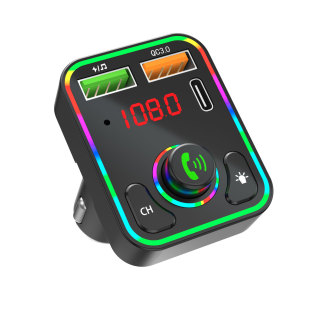 F3 car MP3 player car Bluetooth FM transmitter colorful atmosphere light cigarette lighter f3 car charger pd fast charge