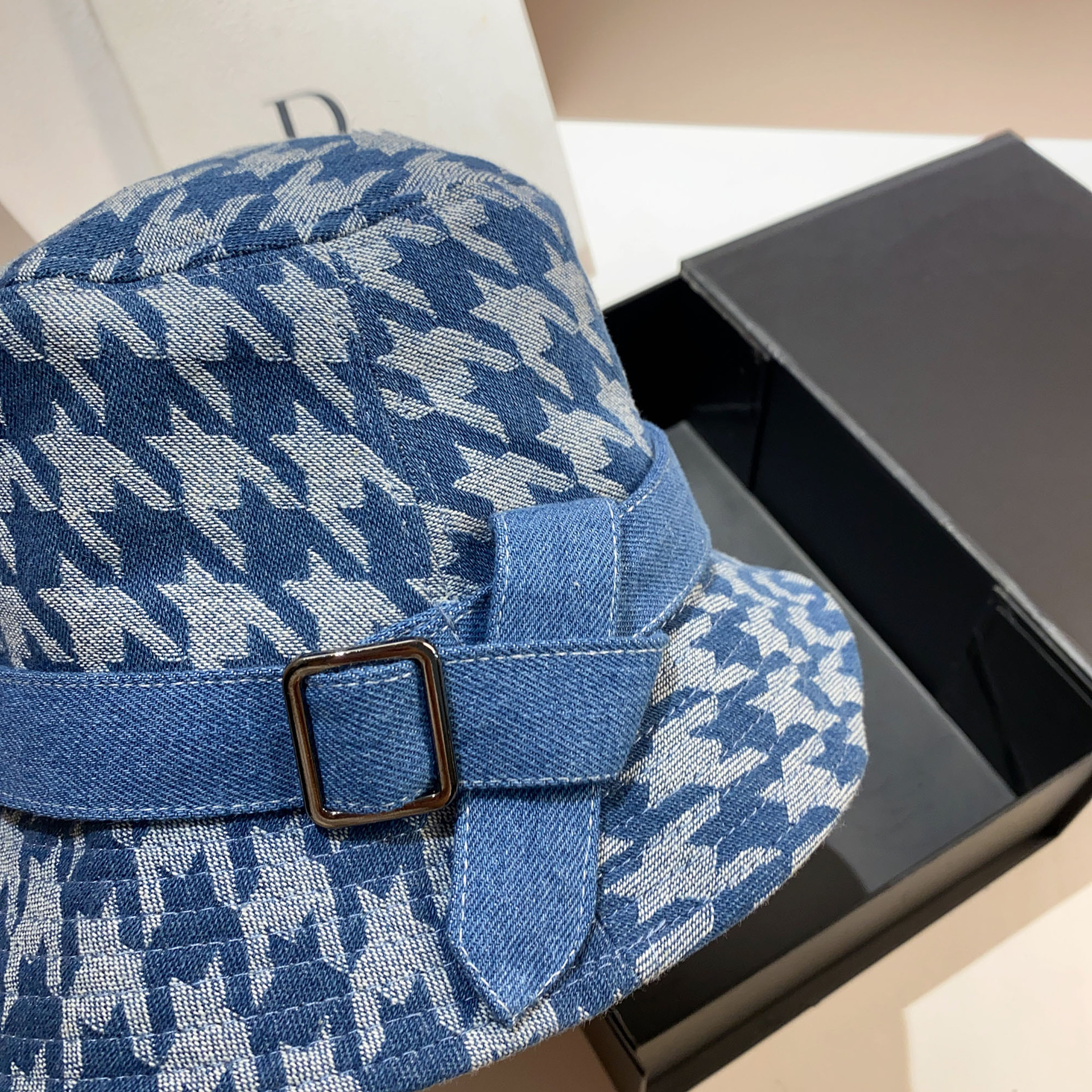 Cappello da pescatore retrò con griglia a forma di mille uccelli, da donna, per primavera e autunno, alla moda, casual, da esterno, di medie dimensioni e spesso_voghion.com