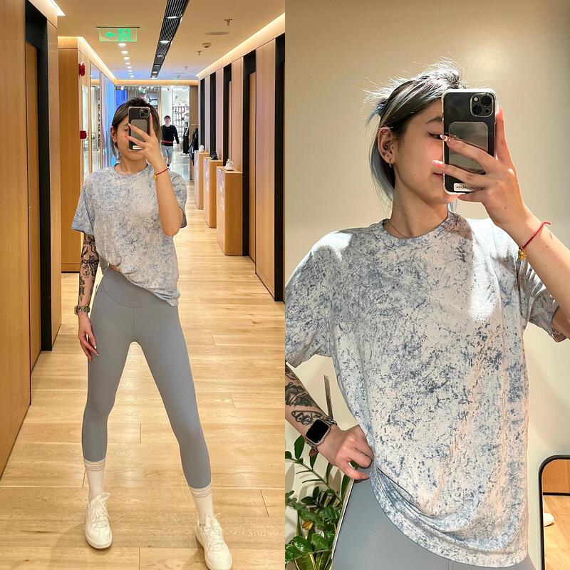 Summer New Sports Short-sleeved Women's Modal Pima Cotton Loose T-shirt Tie-dyed Casual Outdoor Half-sleeved Top Summer New Sports Short-sleeved Women's Modal Pima Cotton Loose T-shirt Tie-dyed Casual Outdoor Half-sleeved Top