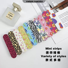 异形指甲锉美甲无夹层EAV海绵砂纸锉 双面迷你锉花朵形打磨条批发