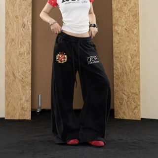 2026年春夏季新款长裤美式复古宽松版型男女同款休闲裤直筒阔腿裤