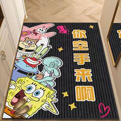 漫画の玄関ドアフロアマット、玄関通路ドアマット、家庭用かわいい縦型ドアマット、フルマット