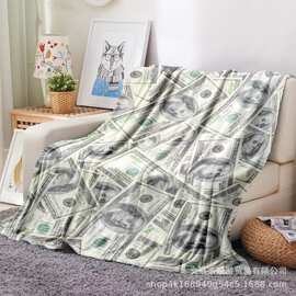 亚马逊热销百万美元法兰绒毛毯100美元盖毯卧室沙发披肩夏季四季