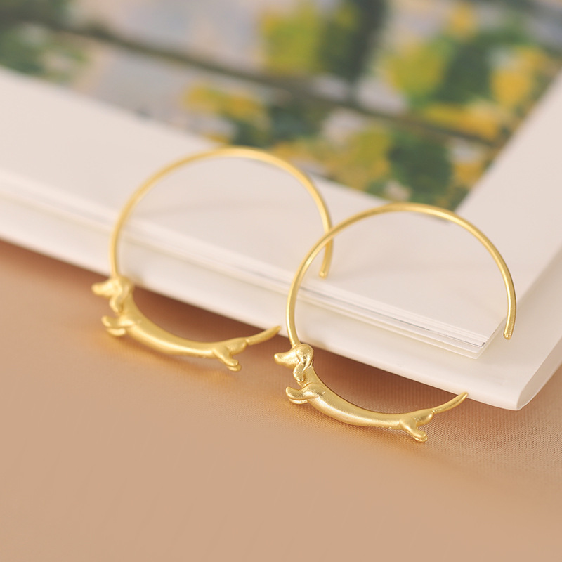 C Shape Pattern 1 Pair 925 Sterling Silver C Shape Ear Studs