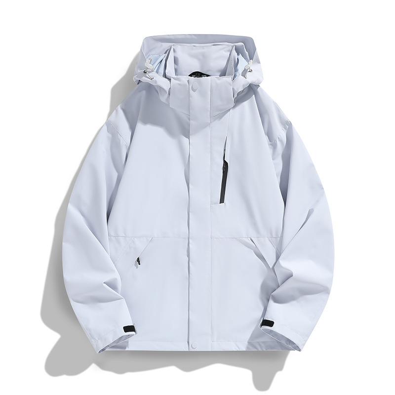 New Spring and Autumn Couple Style Outdoor Single-Layer Jacket Mountaineering Jacket Solid Color Sports Jacket Windproof and Waterproof Public Version New Spring and Autumn Couple Style Outdoor Single-Layer Jacket Mountaineering Jacket Solid Color Sports Jacket Windproof and Waterproof Public Version