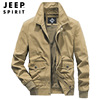 JEEP SPIRIT Spring and autumn season man leisure time Jacket pure cotton Multiple pockets middle age coat dad 0251