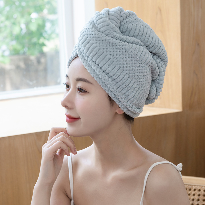 Hair drying cap women's auspicious single-layer shower cap quick-drying strong water absorption thickened home hair drying towel wholesale