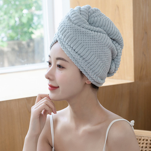 Hair drying cap women's auspicious single-layer shower cap quick-drying strong water absorption thickened home hair drying towel wholesale
