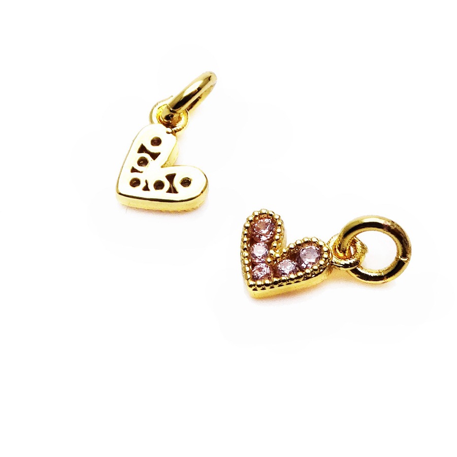 2g Weight Pendant Jewelry Making Type 10*10mm, 6*6mm Jewelry Making Size Zircon Inlay Material DIY Jewelry Accessories Classification 1 Piece Quantity Copper Material Heart Shape Pattern Inlay Design Sweet Style 1 Piece 10*10mm 6*6mm Copper Zircon Heart Shape Pendant 5
