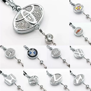Specially Designed for Foreign Trade, Car Perfume Hanging Ornaments, Long-Lasting Light Fragrance Essential Oil Aroma Pendants with Diamond-Encrusted Hanging Decorations