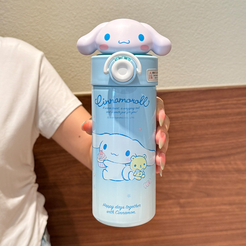 三丽鸥HelloKitty保温杯大容量杯子女生高颜值可爱吸管水杯新款|undefined