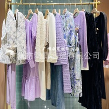杭州一线品牌专柜撤柜温柔休闲女装连衣裙服装女时尚尾货批发走份