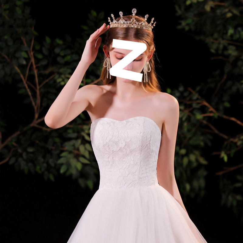 婚纱礼服2025新娘结婚抹胸蕾丝简约公主森系气质超仙奢华显瘦齐地