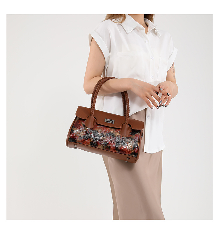 New Chinese Style Retro Handbag For Women Mature Women's Crossbody Handbag Fashionable Printed Shoulder Bag_voghion.com