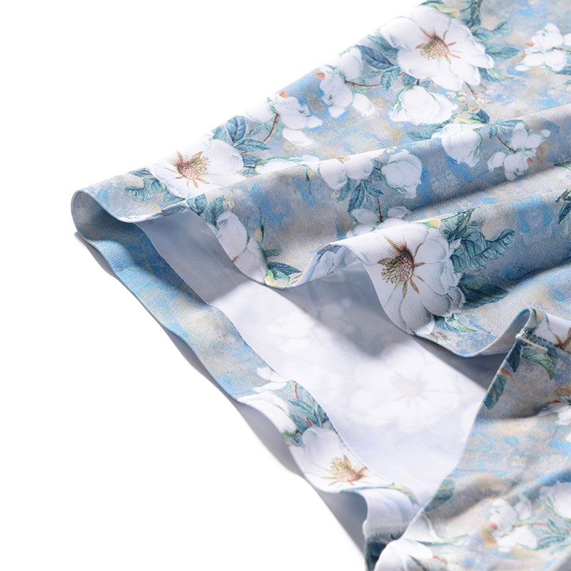 2024 Spring and Summer Ice Silk Printed Men's Boxer Shorts Seamless Underwear with Four Corners National Trend Ice Silk Seamless Underwear for Men 