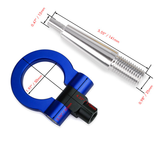 Cross-border car modified aluminum alloy modified front bumper tow hook suitable for Mitsubishi Wingshen racing tow hook