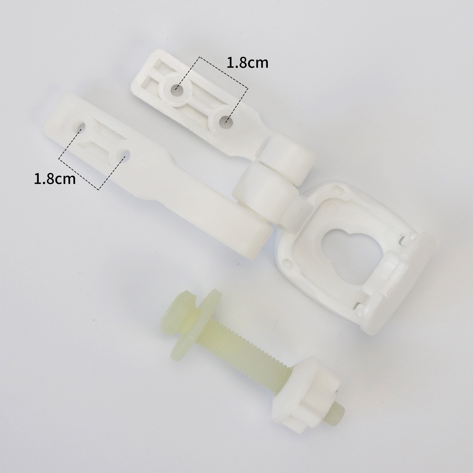 Fábrica directa cubierta de inodoro bisagra de plástico con accesorios de tornillo tipo desmontaje rápido image 4