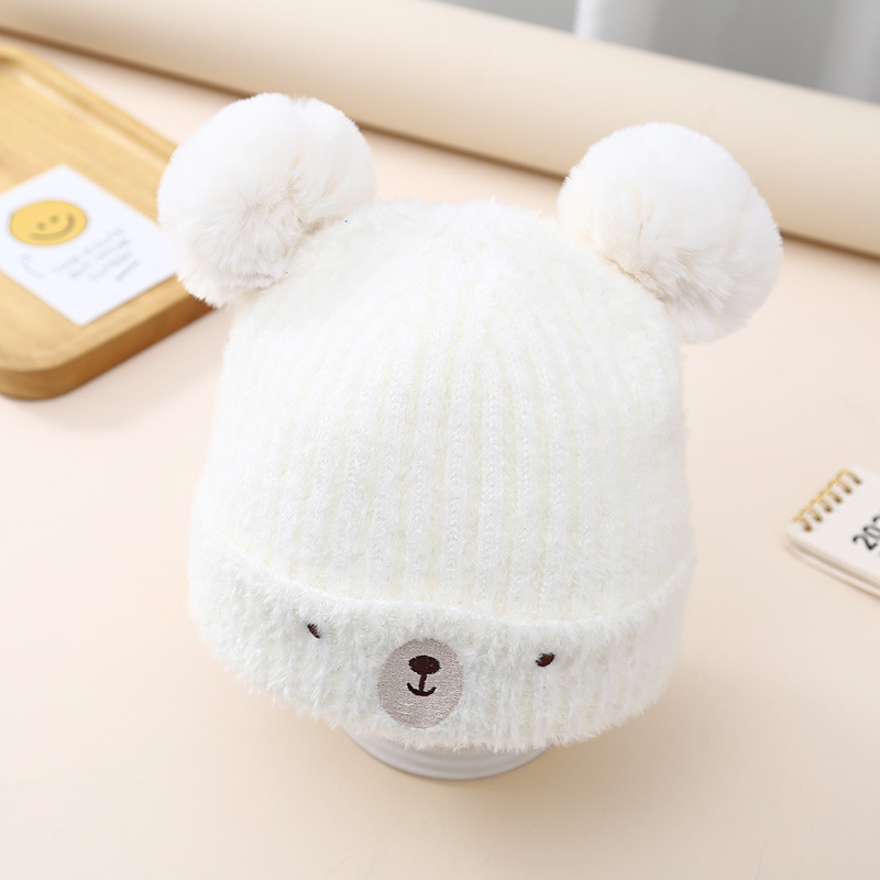 Enfants Unisexe Mignon De Base Ours Broderie Bonnet De Laine display picture 5