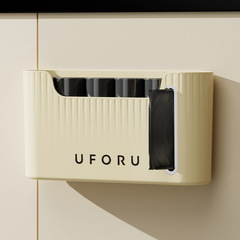 Kitchen garbage bag storage artifact plastic bag storage box wall-mounted collector placement box punch-free storage rack