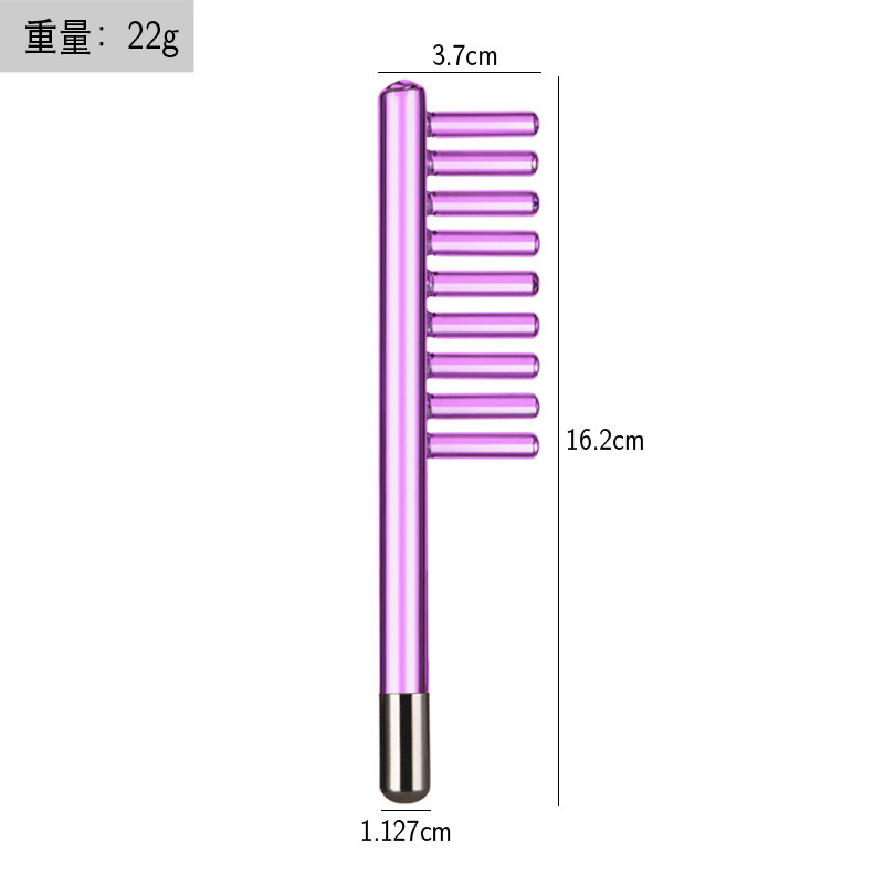 高周波電気治療器美容器部品赤色紫光ブルーレイ電気治療棒電気治療櫛ガラス管部品|undefined