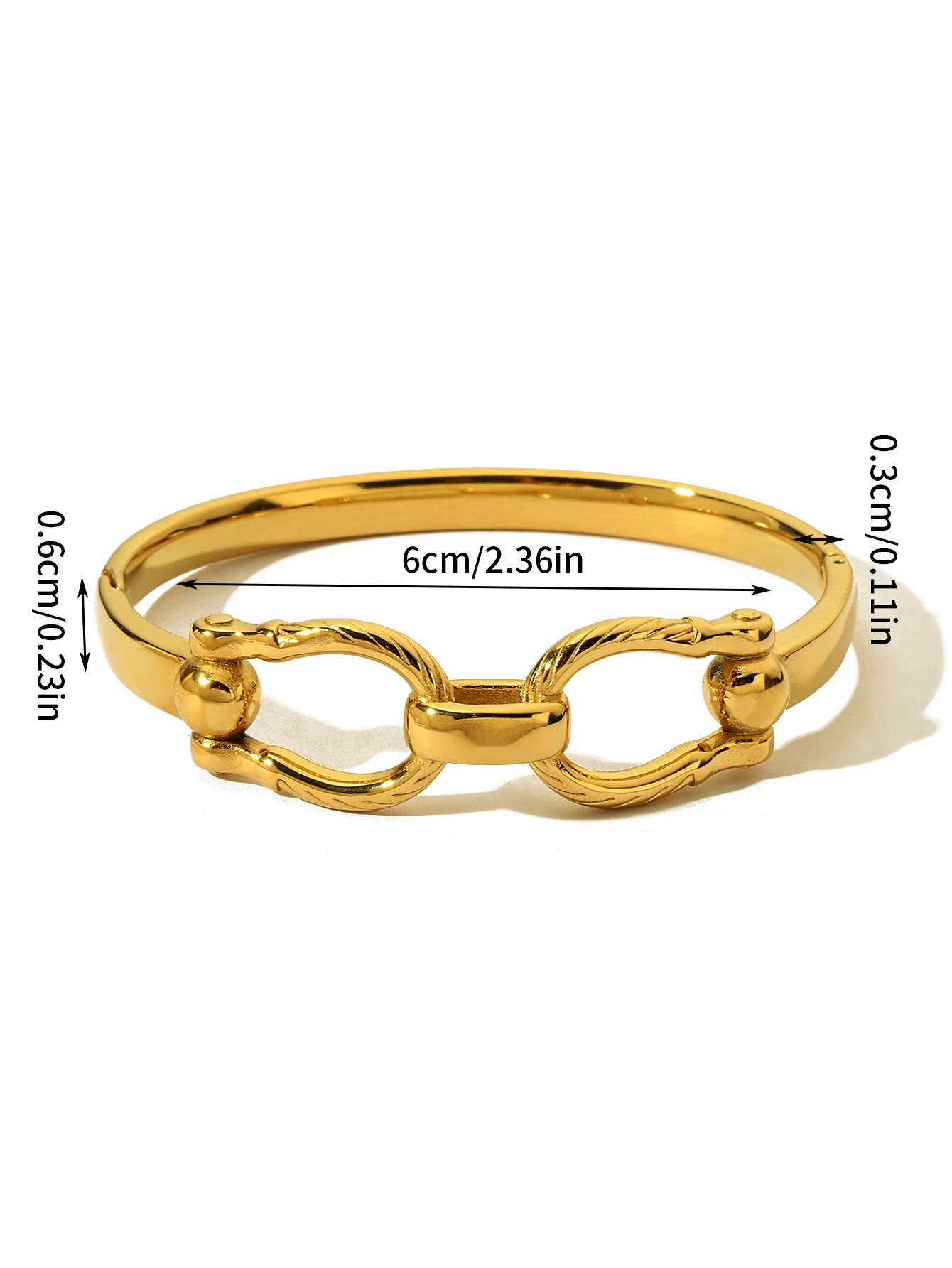 Women's Gender Plating Design Simple Style Classic Style Solid Color Titanium Steel Bangle In Bulk