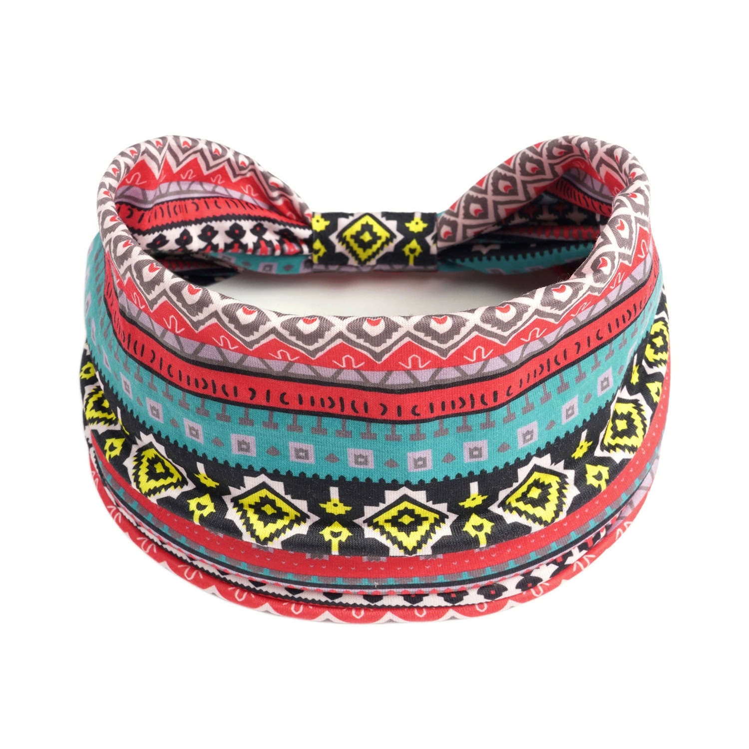 Europa y América nueva impresión elástica deportiva correa de cabello damas banda ancha correa de cabello turbante retrógrado joyas para el cabello de yoga