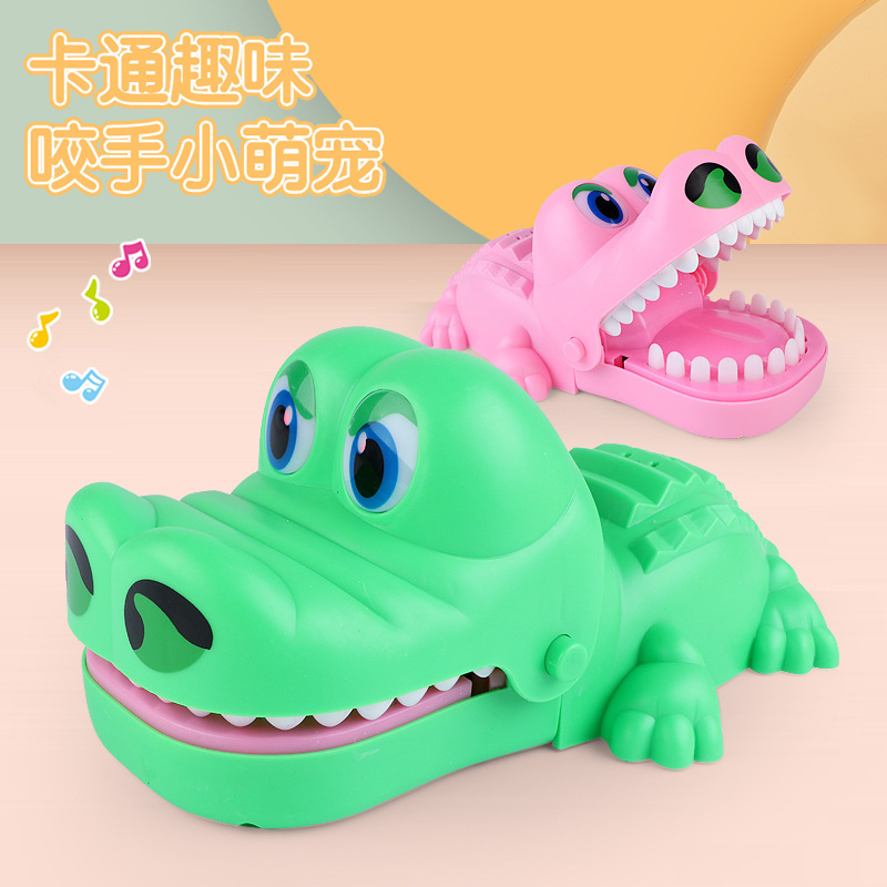 Cross-Border Hot-Selling Children's Electric Prank Toys with Lights and Sound Effects, Biting Hand Crocodile Prank Tabletop Game