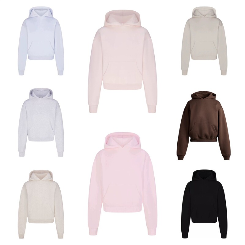 Authentic Skims Kardashian 26 New Color Candy Pink and Cream White Hooded Sweatshirt, Warm, Comfortable, and Casual Authentic Skims Kardashian 26 New Color Candy Pink and Cream White Hooded Sweatshirt, Warm, Comfortable, and Casual