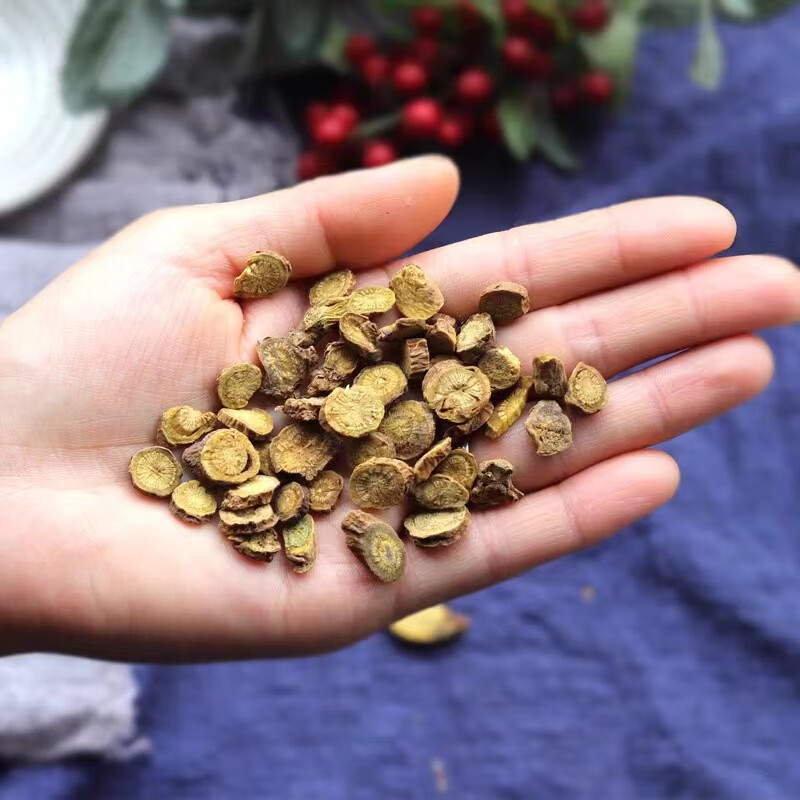 Dried Scutellaria Root Slices Huang Qin 500g Chinese Herbal Tea and Decoction Pieces quality and texture