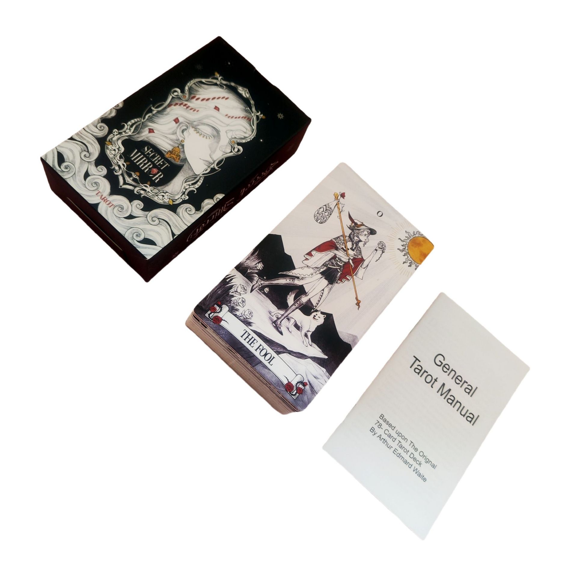 Tarot Cards Waite Secret Mirror Deck With Guidebook For Games_voghion.com