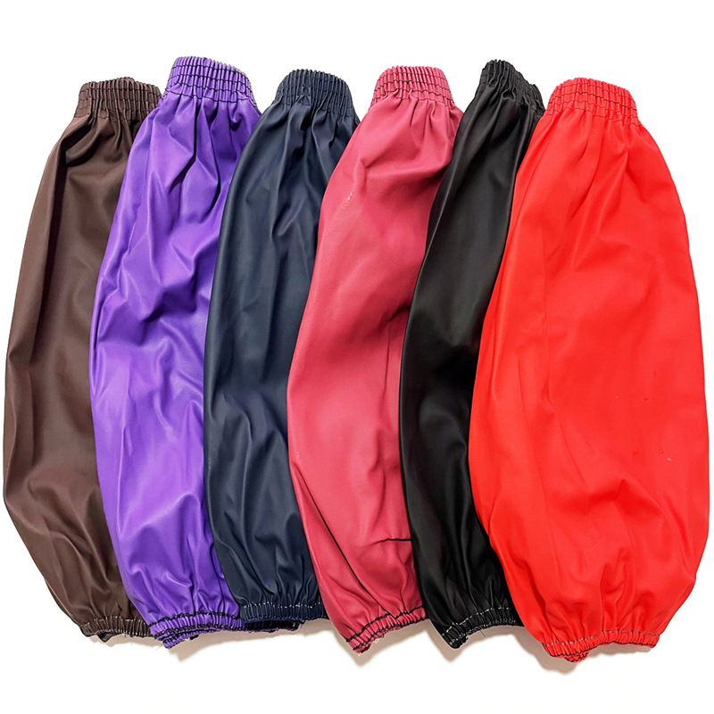 단색 4 핀 커프 성인 방오 슬리브 여성용 가정용 주방 청소 방수 슬리브 와이드 느슨한 더러운 방지 슬리브