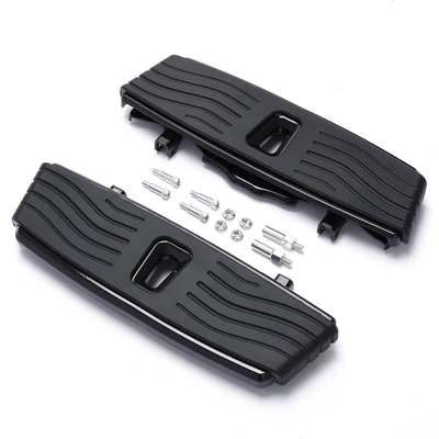 Harley Street Gliding CVO Highway Big Gliding Road King Modified Front and Rear Pedal Brake Pedal Gear Rod Head (Motorcycle pedals) - a-pair-of-front-footrests-glossy-black