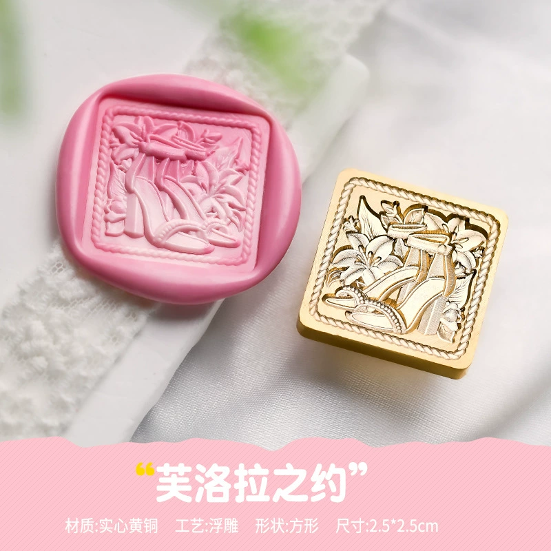 New product relief lacquer seal, copper head girl mind series literary cute girl Zhang head wholesale