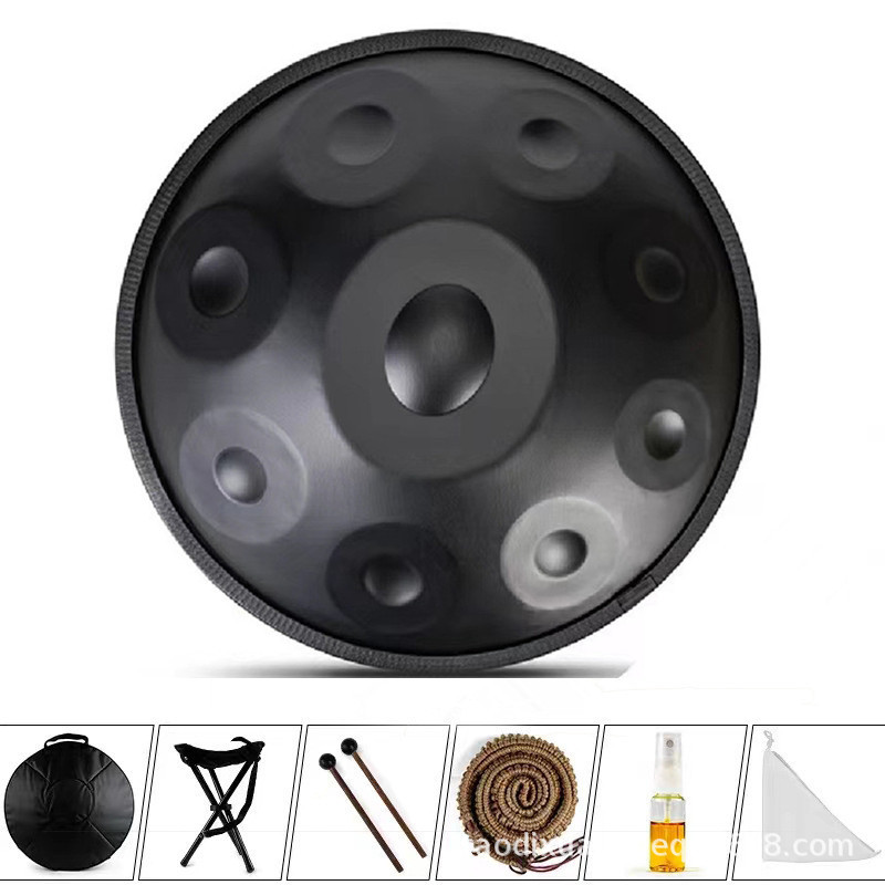 Instrumentos musicales Disco de mano Batería Handpan de grado profesional Disco de mano 440Hz 432HZ Tambor etéreo Tambor de lengua de acero Exclusión transfronteriza