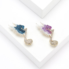 Wing-shaped Note Brooch for Women | Japanese-style Cute Anti-Exposure Clip | Small Pin Decoration | Versatile & Simple Collar Corsage