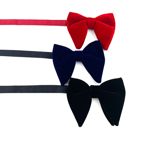 spring new fashionable velvet horn bow tie for men and women for wedding banquet bow tie