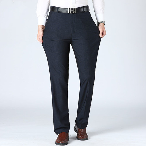 Spring and Autumn Thick Men's Trousers, Men's Middle-Aged and Elderly Men's Pants, Elderly Men's Casual Long Trousers, Men's Straight Leg Suit Pants, Father's Pants
