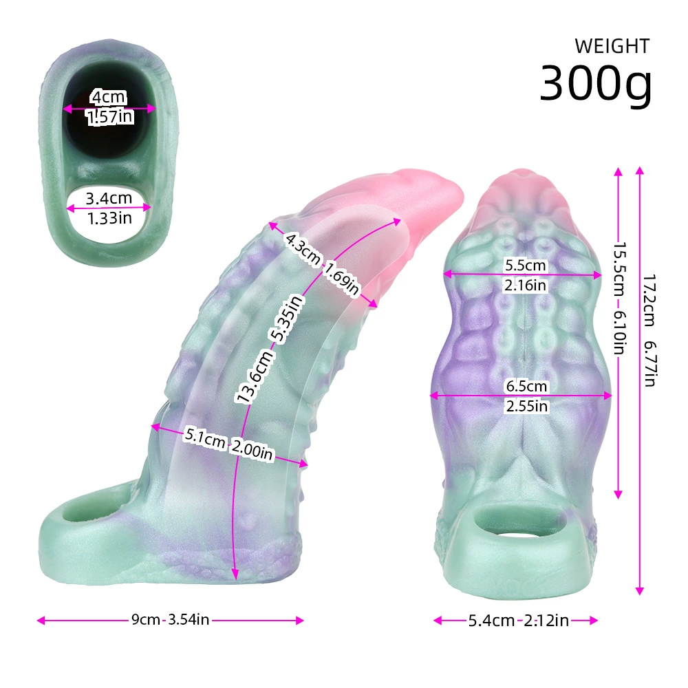 Силиконовый симулятор чужеродного животного открытого типа презерватив для мужчин, эротические аксессуары, красочный браслет-волк
