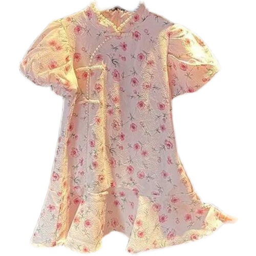 Girls Dress New Retro Summer Children's Style Cheongsam Princess Skirt Children's Hanfu Baby Girl Summer Dress