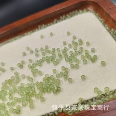天然玉散珠オリーブ石玉小米珠diyアクセサリーブレスレット手串散珠