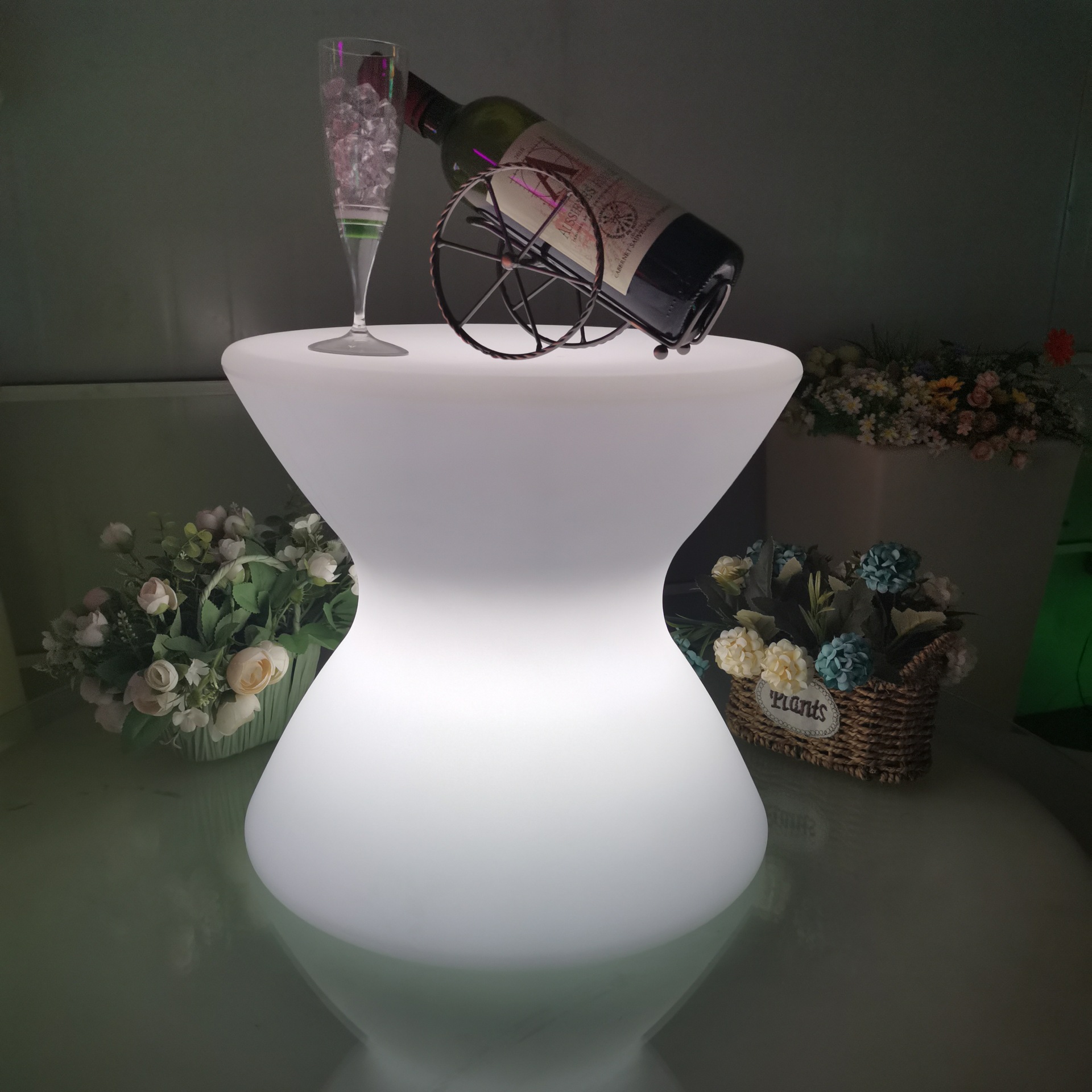Transfronterizo LED luminoso tambor taburete bar café KTV hotel residencial colorido taburete bajo al aire libre calzoncillos casuales