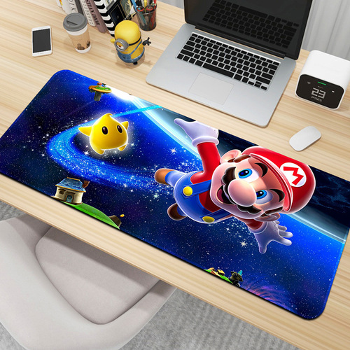 Mario cartoon cute oversized game mouse pad thickened keyboard pad computer office children learning table pad