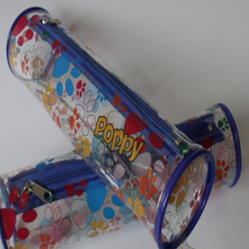 PVC圆桶袋手表袋拉链袋透明袋收纳袋 胶骨袋 礼品袋 化妆品包装袋