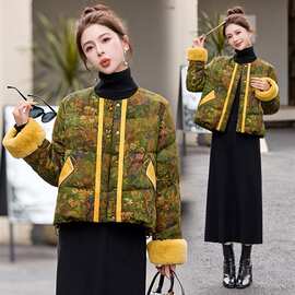 现货现货年冬季新中式短款羽绒服