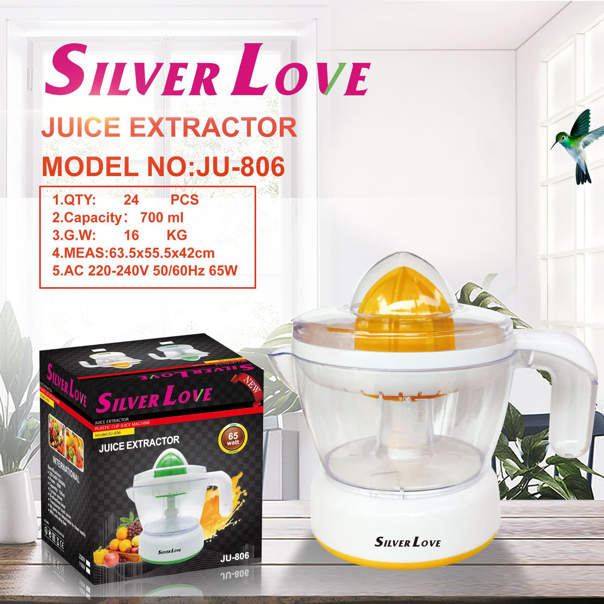 SILVER LOVE extrusor multifuncional transfronterizo, extrusor de frutas automático de gran calibre europeo para uso doméstico