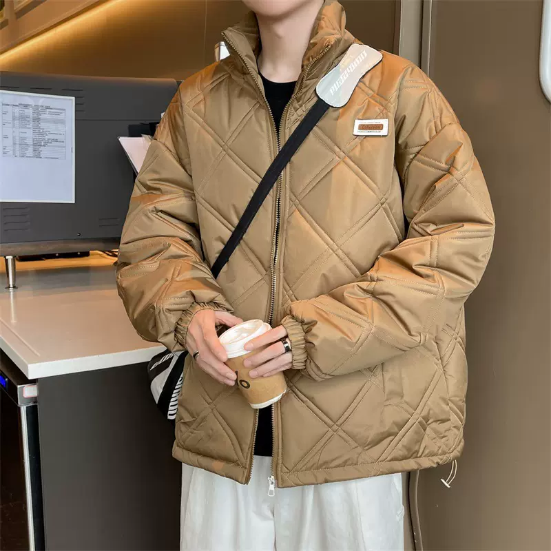 跨境外贸棉衣男冬季新款男士棉服休闲防寒保暖棉外套印字印制LOGO