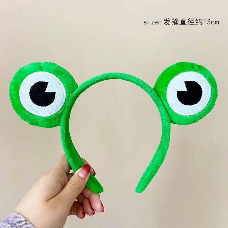 Banda de cabello de ranas lindas bandas de dibujos animados para lavar la cara de mujeres maquillaje especial banda de cabello máscara de lavado pelusa nueva tarjeta de cabello