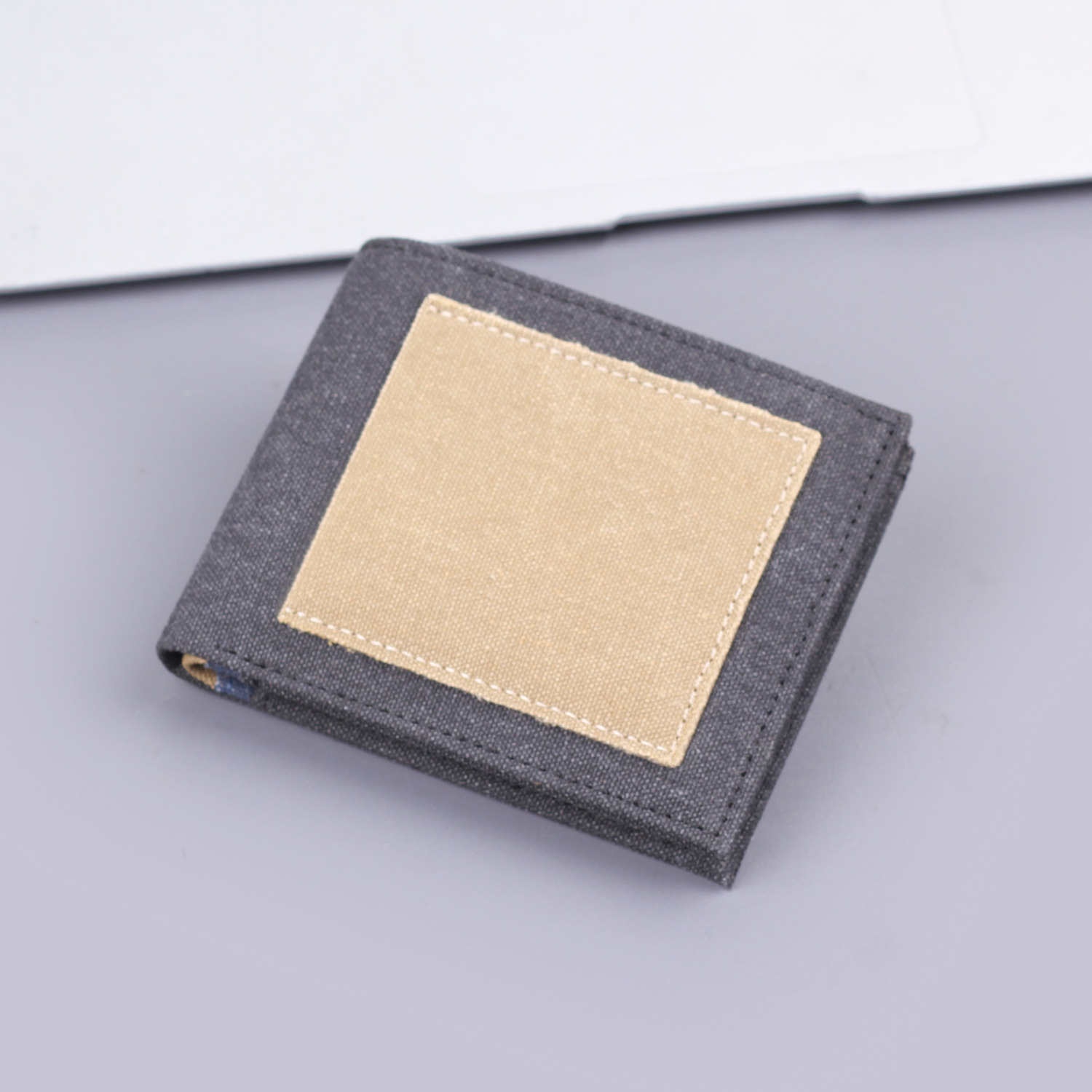 Bolso de lona para hombres bolso de dólares corto bolso de jeans para hombres bolso de tarjetas para hombres en una cartera para hombres