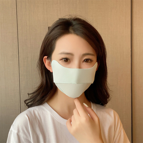  New Sun Protection Eye Corner Summer Women's Gradient Outdoor Ear Hanging Korean Style Sun Shade Ice Silk Mask Wholesale